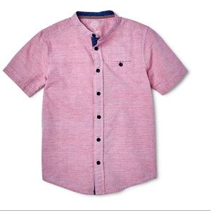 New Boys Mandarin Collar Button Down Shirt